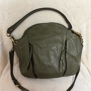orYANY Olive Leather Crossbody Bag